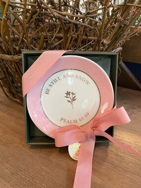 Eccolo Pink 'Be Still and Know' Decorative Trinket Dish